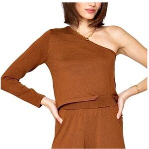 Revolve x Callahan One Shoulder Crop Long Sleeve